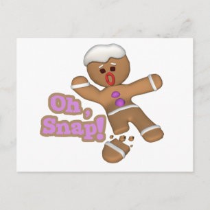 schattig oh, snap peperkoek man koekje briefkaart