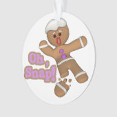 schattig oh, snap peperkoek man koekje ornament (voorkant)