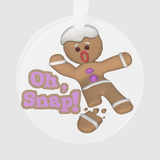 schattig oh, snap peperkoek man koekje ornament (voorkant)