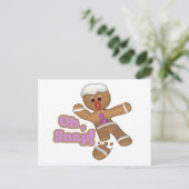 schattig oh, snurk een koekjesman briefkaart (Staand voorkant)