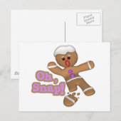 schattig oh, snurk een koekjesman briefkaart (Voorkant / Achterkant)