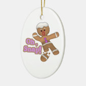 schattig oh, snurk een koekjesman keramisch ornament (Links)