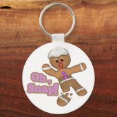 schattig oh, snurk een koekjesman sleutelhanger (Voorkant)