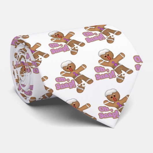 schattig oh, snurk een koekjesman stropdas (Opgerold)