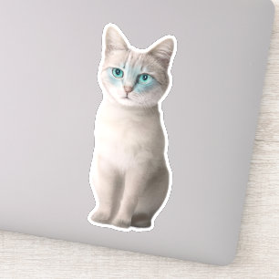 Schattig Ojos Azules Kat Sticker -