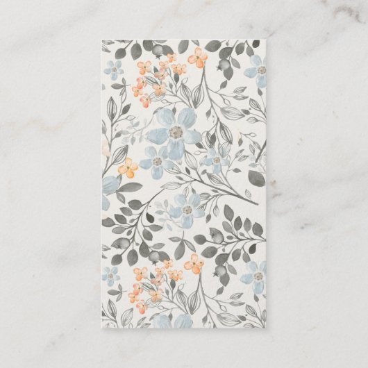 Schattig Olifant Bladluier Raffle Baby shower Informatiekaartje (Achterkant)