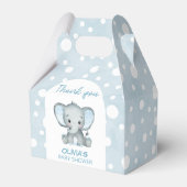 Schattig Olifant blauw Baby shower Bedankdoosjes (Achterkant)