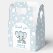 Schattig Olifant blauw Baby shower Bedankdoosjes (Geopend)