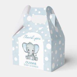 Schattig Olifant blauw Baby shower Bedankdoosjes