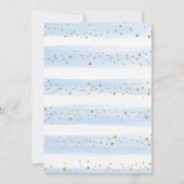 Schattig olifant blauw gouden Baby shower per post Kaart (Achterkant)