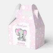 Schattig Olifant roze Baby shower Bedankdoosjes (Voorkant Zijde)