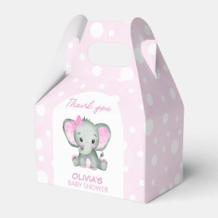Schattig Olifant roze Baby shower Bedankdoosjes