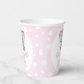 Schattig Olifant roze Baby shower Papieren Bekers (Rechts)