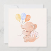 Schattig Olifanten Baby shower Kaart (Achterkant)