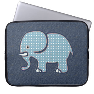 schattig olifantenontwerp laptop sleeve