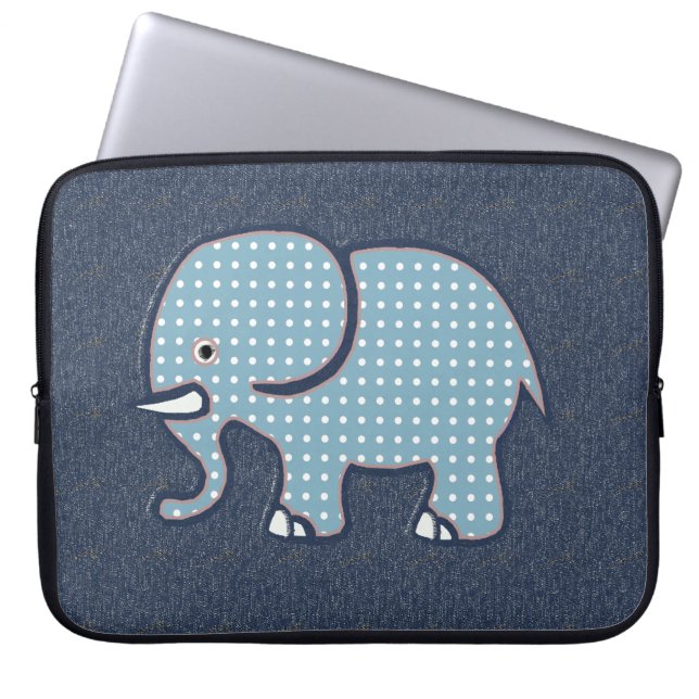 schattig olifantenontwerp laptop sleeve (Voorkant)