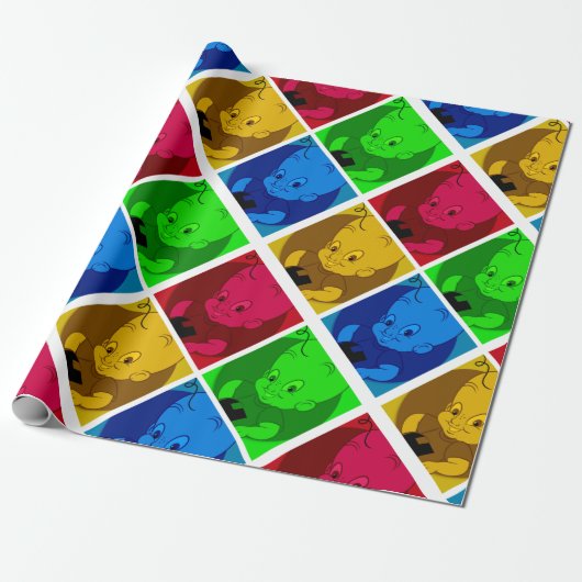 schattig omslagpapier voor cartoon cadeaupapier (Uitgerold)