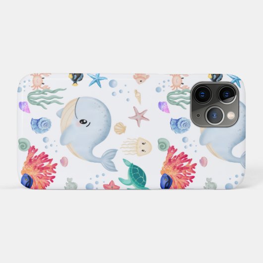 Schattig onder de zee Case-Mate iPhone case (Achterkant (horizontaal))