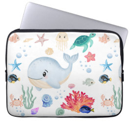 Schattig onder de zee laptop sleeve