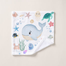 Schattig onder de zee washandje