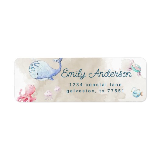 schattig onder het etiket van het de terugkeeradre (Voorkant)