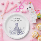 Schattig Onder het Zee Octopus Verjaardag Papieren Bordje (Feest)