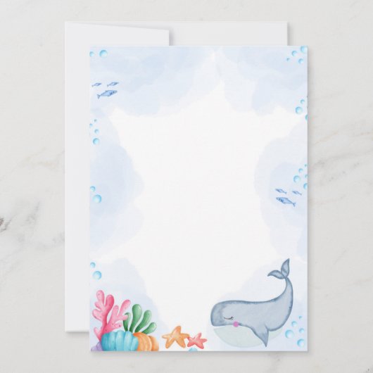 Schattig onder het Zee Verjaardag Kaart (Achterkant)