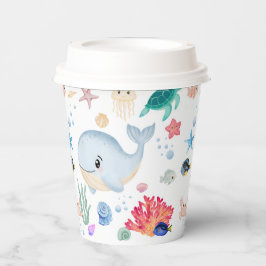 Schattig onder water papieren bekers