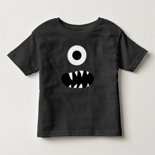 Schattig One Eyed Monster Face Funny Kinder Red Kinder Shirts (Voorkant)