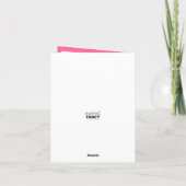 Schattig onhandig roze flamingo bedankkaart (Achterkant)