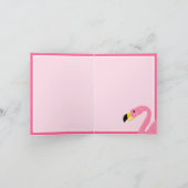 Schattig onhandig roze flamingo bedankkaart (Binnen)