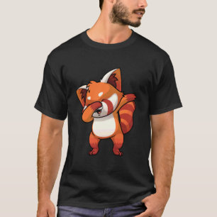 Schattig ontwerp met rode panda voor mannen vrouwe t-shirt