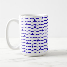 Schattig ontwerp met zeedieren aan de kust koffiemok