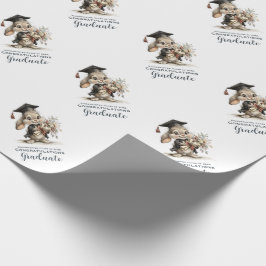 Schattig ontwerp van afstudeerkonijn voor kleuters cadeaupapier