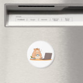 Schattig ontwerp van een capybara-coderende koffie magneet (Insitu (Vaatwasser))