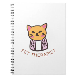 Schattig Ontwerp van een Kat Huisdier Therapeut Ca Notitieboek