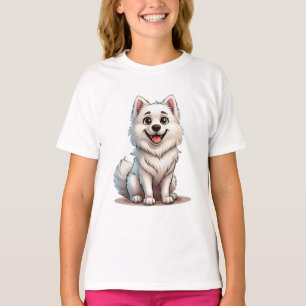 Schattig ontwerp voor Amerikaanse Eskimo-hond-moed T-shirt