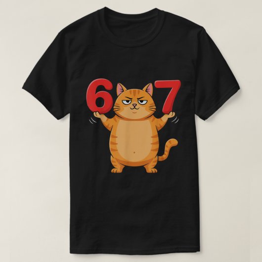 Schattig ontwerp voor kattenmeme 67 t-shirt (Design voorkant)