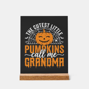Schattig ontwerp voor oma's Halloween pompoen_1 Acryl Bord