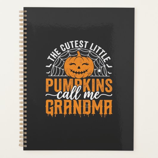 Schattig ontwerp voor oma's Halloween pompoen_1 Planner (Voorkant)