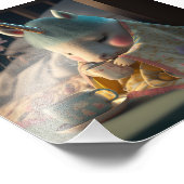 schattig oosterse Unicorn T-Shirt Foto Afdruk (Hoek)