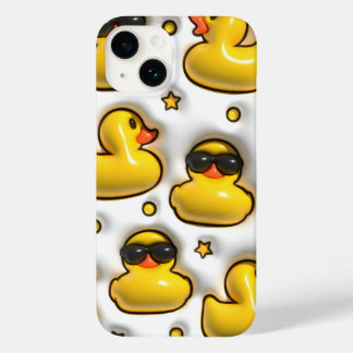 Schattig opblazen bubble rubber eend tumbler Case-Mate iPhone 14 hoesje
