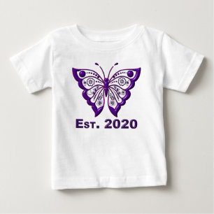 Schattig “Opgericht in 2020 Paarse Vlinder”