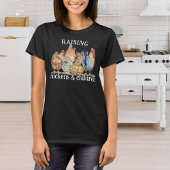 Schattig opvoeden kippen & kinderen Homestead Mama T-shirt