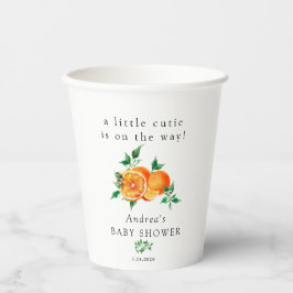 Schattig | Oranje baby shower Papieren Bekers