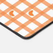 Schattig oranje geruit bureaumat (Hoek)