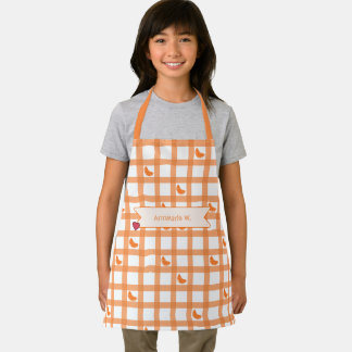 Schattig Oranje Gingham Schort