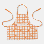 Schattig Oranje Gingham Schort (Voorkant)