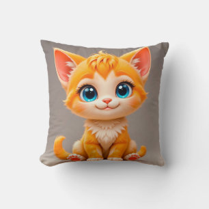 Schattig Oranje Kittens Cartoon Dier Knus Stijl 🐱 Kussen