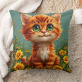 Schattig Oranje Kittens Dat in een Veld Zit Kussen (Deken)
